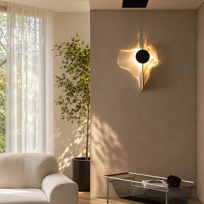 Wall Lamp Rotating Ripple Effect Integrated LED Polished Chrome