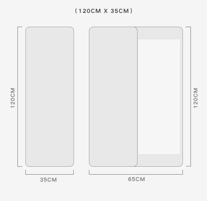 Wall Mirror Full-Length Hidden Hooks Wood Frame