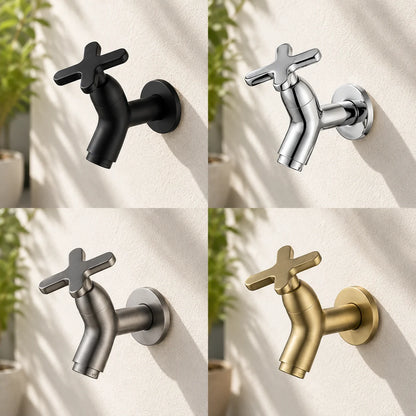 Wall-Mount Cold Water Faucet Solid Brass Corrosion Resistant