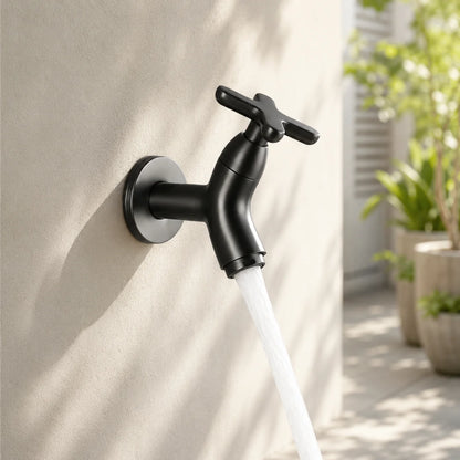 Wall-Mount Cold Water Faucet Solid Brass Corrosion Resistant