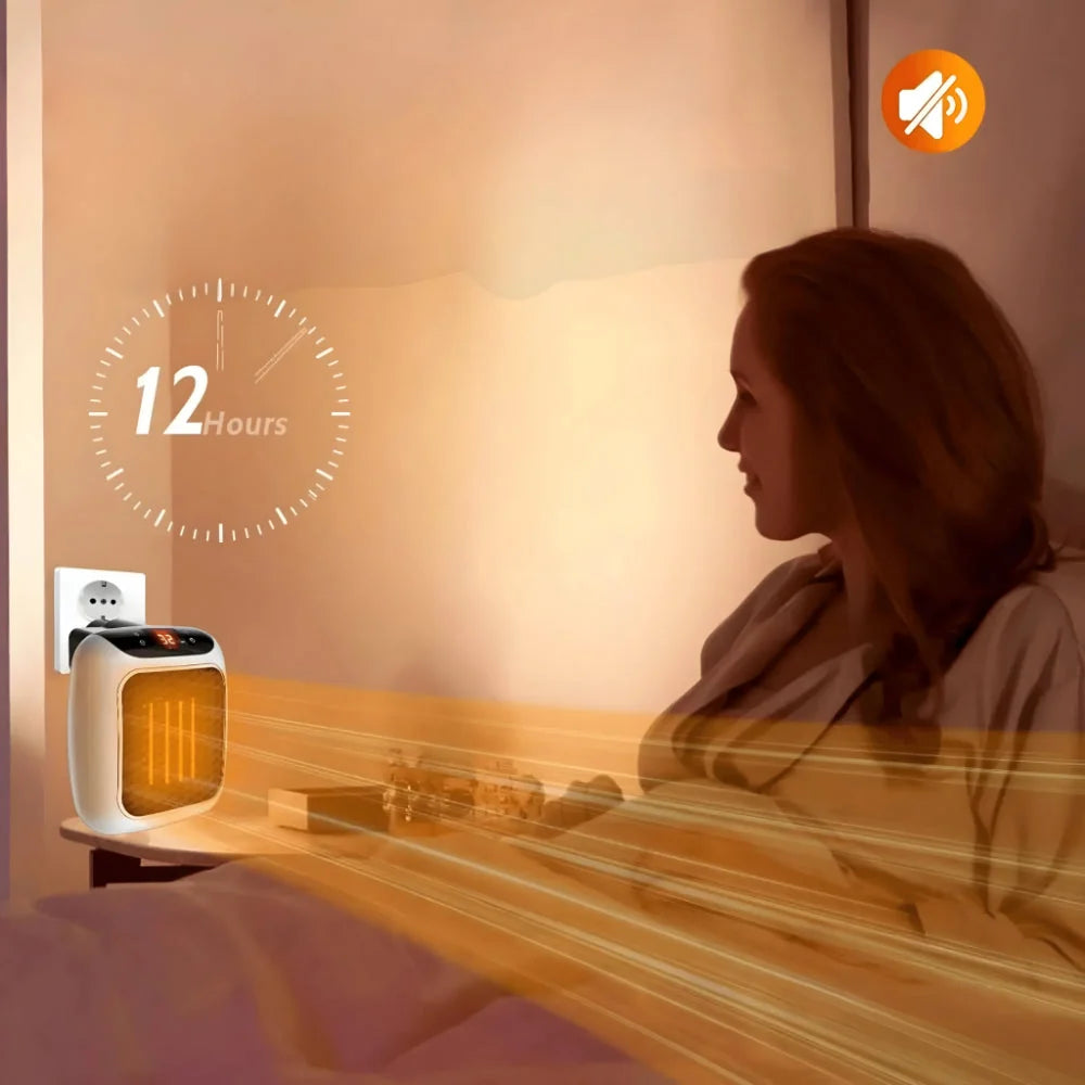 Wall-Mounted Ceramic Heater Energy-Efficient Adjustable Thermostat