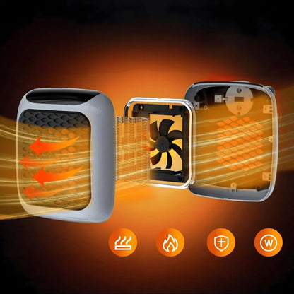 Wall-Mounted Ceramic Heater Energy-Efficient Adjustable Thermostat