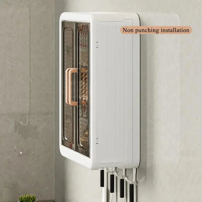 Wall-Mounted Cosmetic Organizer Three-Tier Magnetic Doors Space-Saving