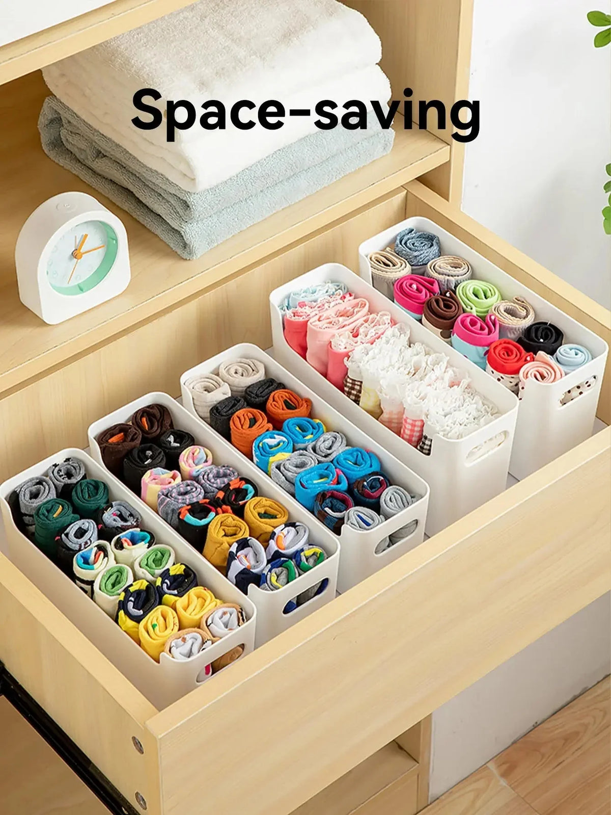 Wall-Mounted Drawer Organizer Multi-Compartment Space-Saving