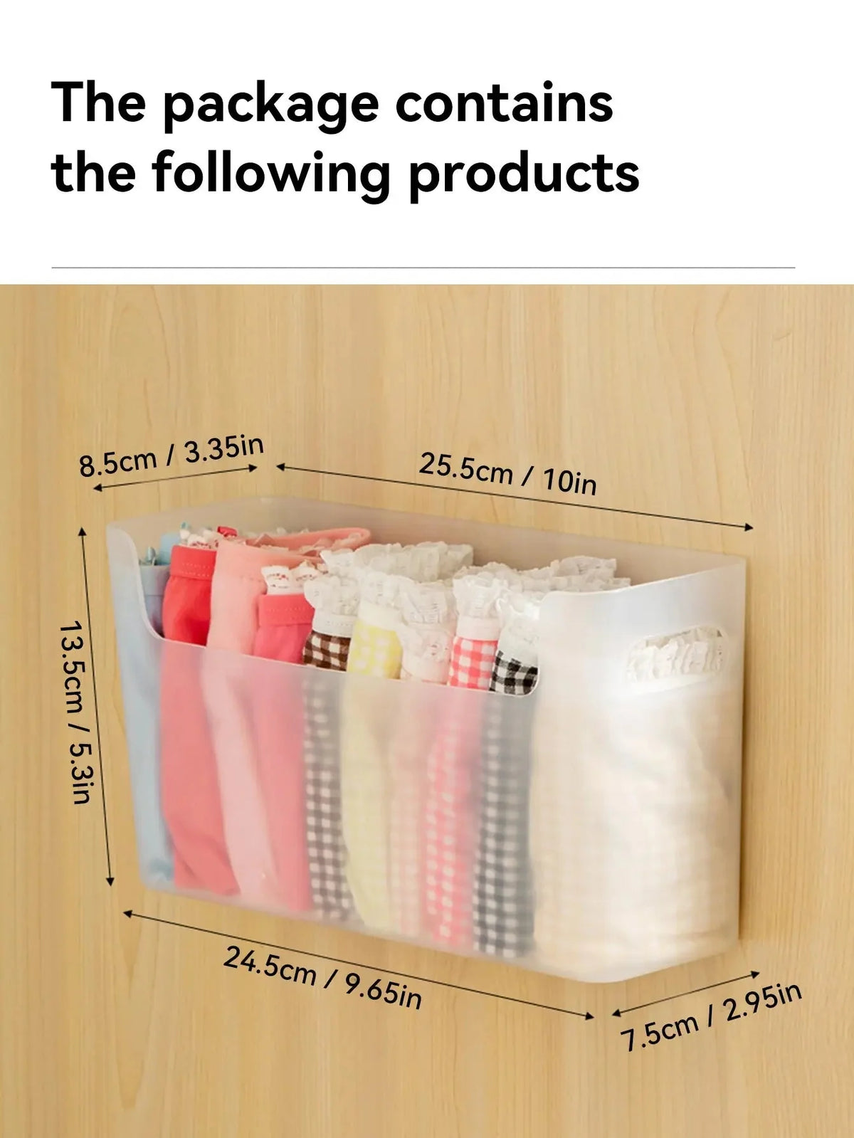 Wall-Mounted Drawer Organizer Multi-Compartment Space-Saving