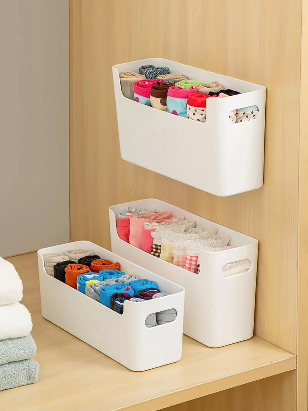 Wall-Mounted Drawer Organizer Multi-Compartment Space-Saving