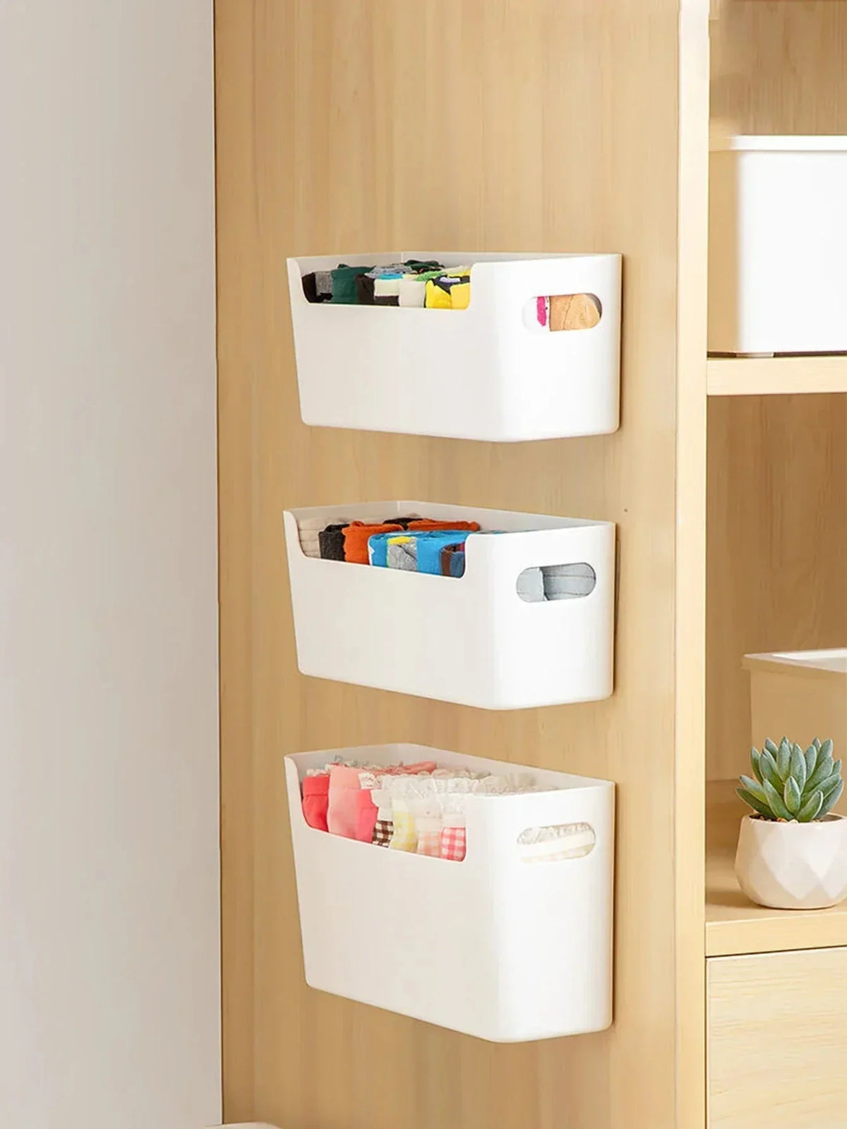 Wall-Mounted Drawer Organizer Multi-Compartment Space-Saving