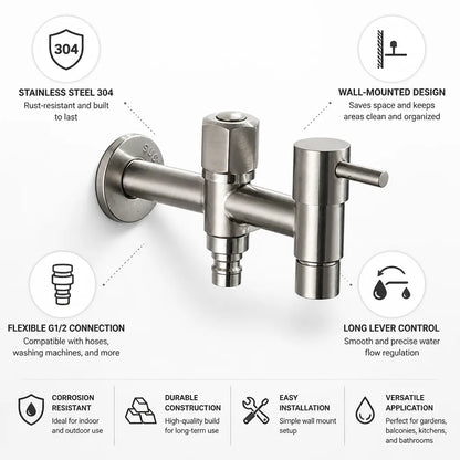Wall-Mounted Faucet Stainless Steel 304 Flexible Connection