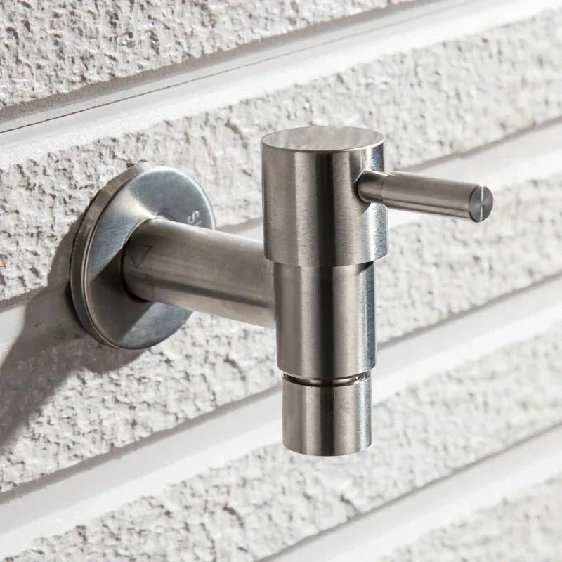 Wall-Mounted Faucet Stainless Steel 304 G1/2 & Flexible Hose
