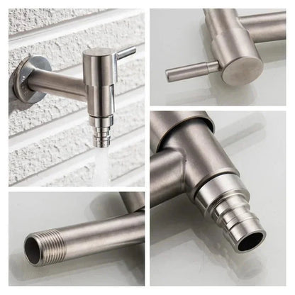 Wall-Mounted Faucet Stainless Steel 304 G1/2 & Flexible Hose