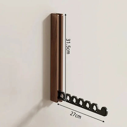 Wall-Mounted Folding Hanger Rail Space-Saving