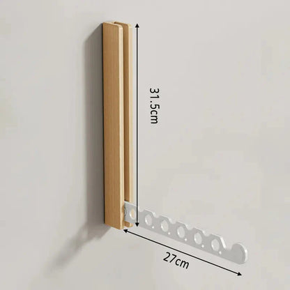 Wall-Mounted Folding Hanger Rail Space-Saving