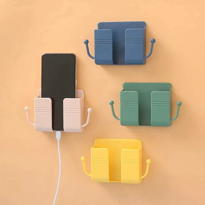 Wall-Mounted Phone & Remote Holder Tool-Free Mounting