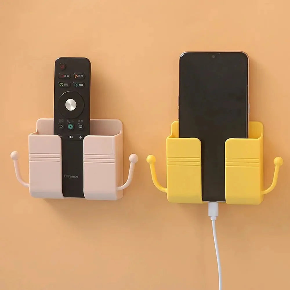 Wall-Mounted Phone & Remote Holder Tool-Free Mounting