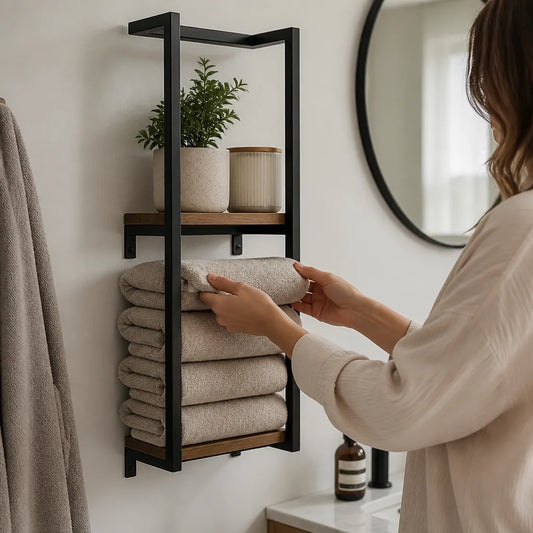 Wall-Mounted Stainless Steel Towel Rack (2-Tier)