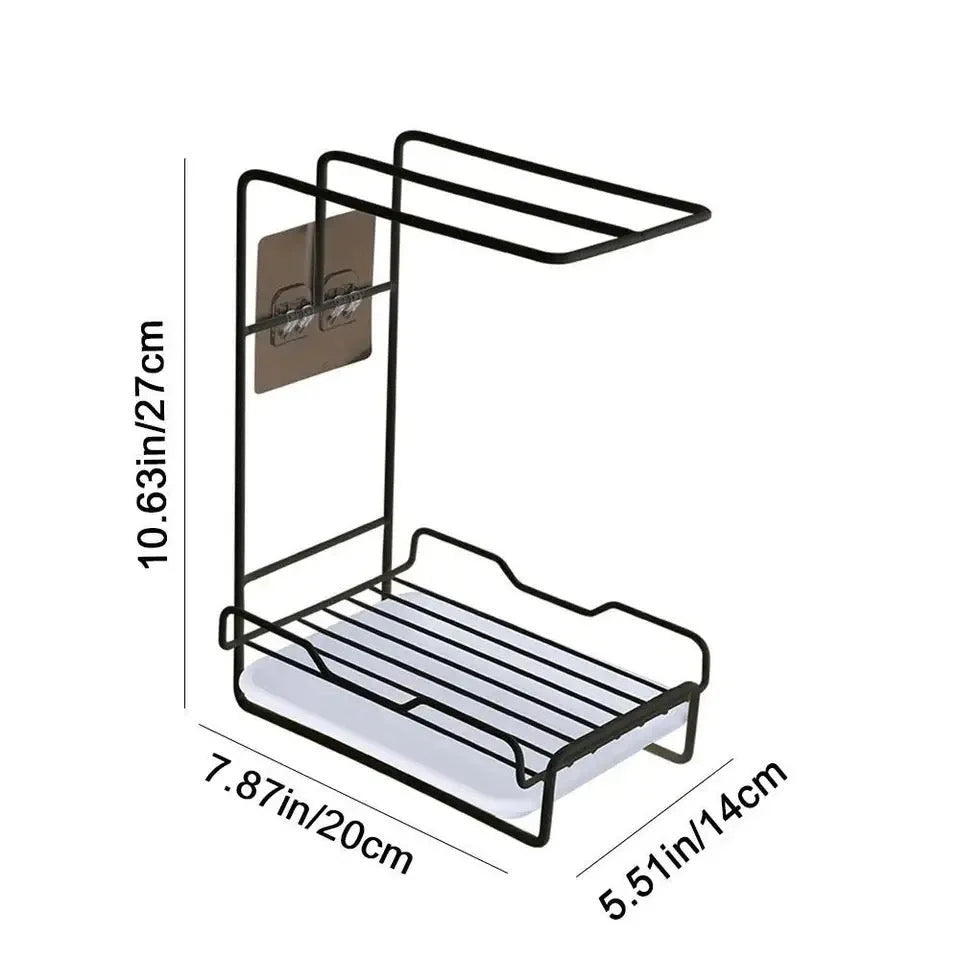 Wall-Mounted Storage Rack Multi-Purpose Space-Saving