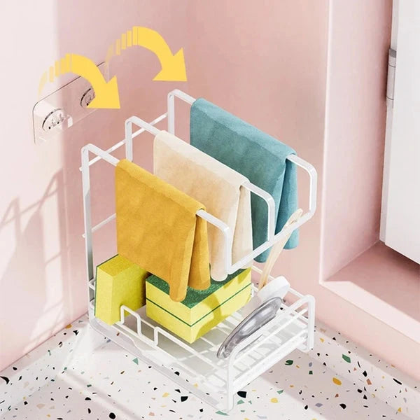 Wall-Mounted Storage Rack Multi-Purpose Space-Saving