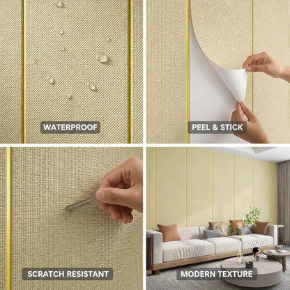 Wall Panel Peel And Stick Waterproof Textured Foam
