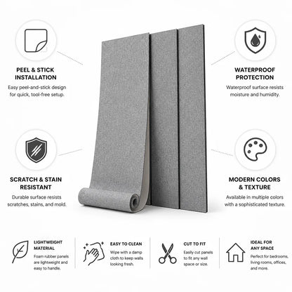 Wall Panel Peel And Stick Waterproof Textured Foam