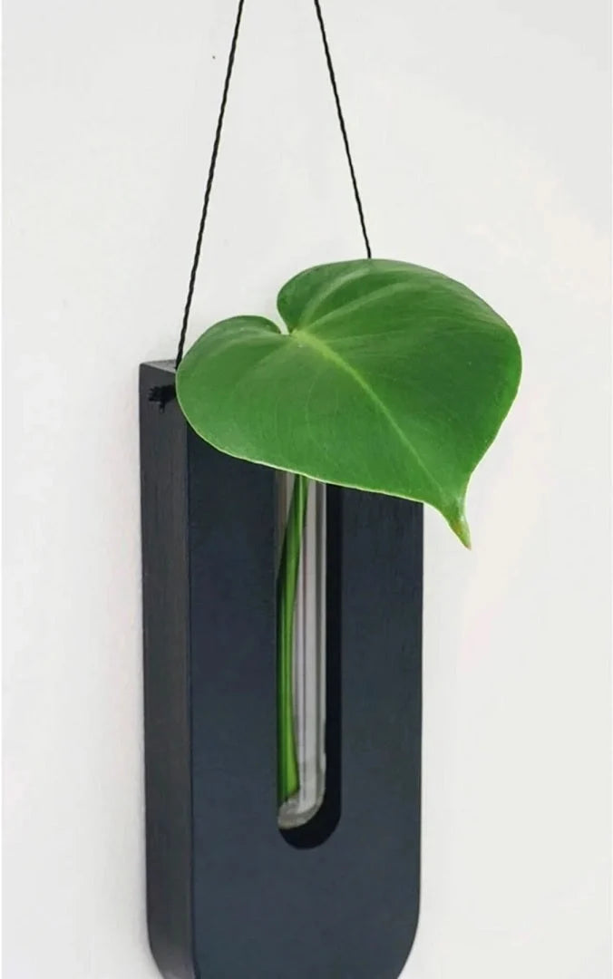 Wall Planter Set Natural Pine Wood Space-Saving 7 Holders