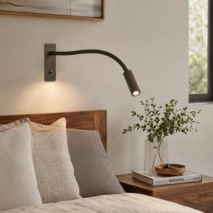 Wall Reading Lamp Rotating Head Solid Metal Warm LED