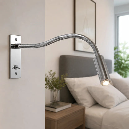 Wall Reading Lamp Rotating Head Solid Metal Warm LED