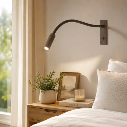 Wall Reading Lamp Rotating Head Solid Metal Warm LED