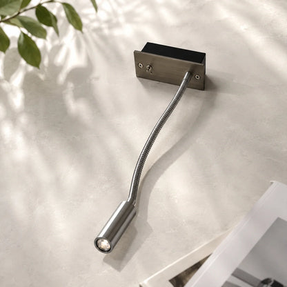 Wall Reading Lamp Rotating Head Solid Metal Warm LED