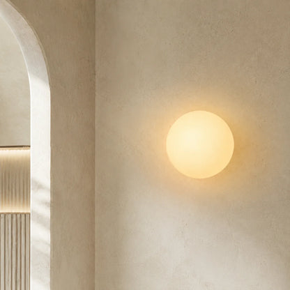 Wall Sconce Frosted Milk Glass Hardwired