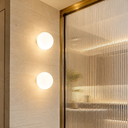 Wall Sconce Frosted Milk Glass Hardwired