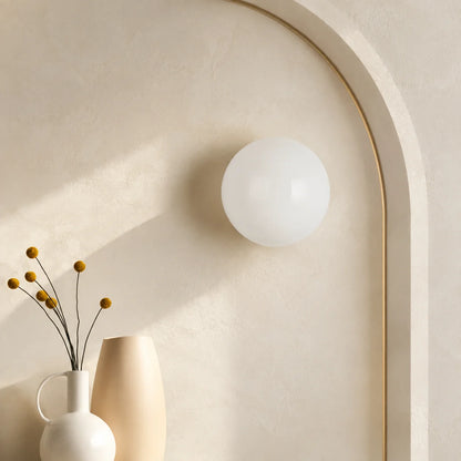 Wall Sconce Frosted Milk Glass Hardwired
