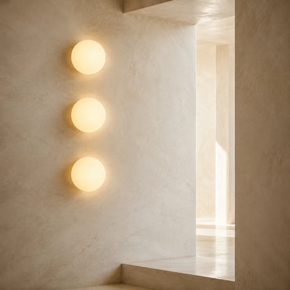 Wall Sconce Frosted Milk Glass Hardwired