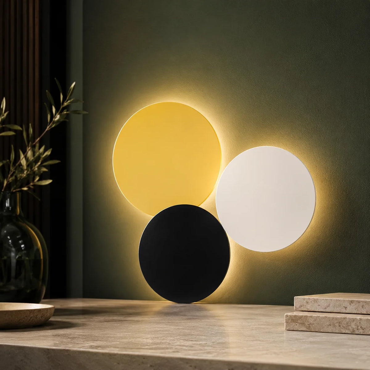 Wall Sconce Recessed LED Halo Warm White Aluminum