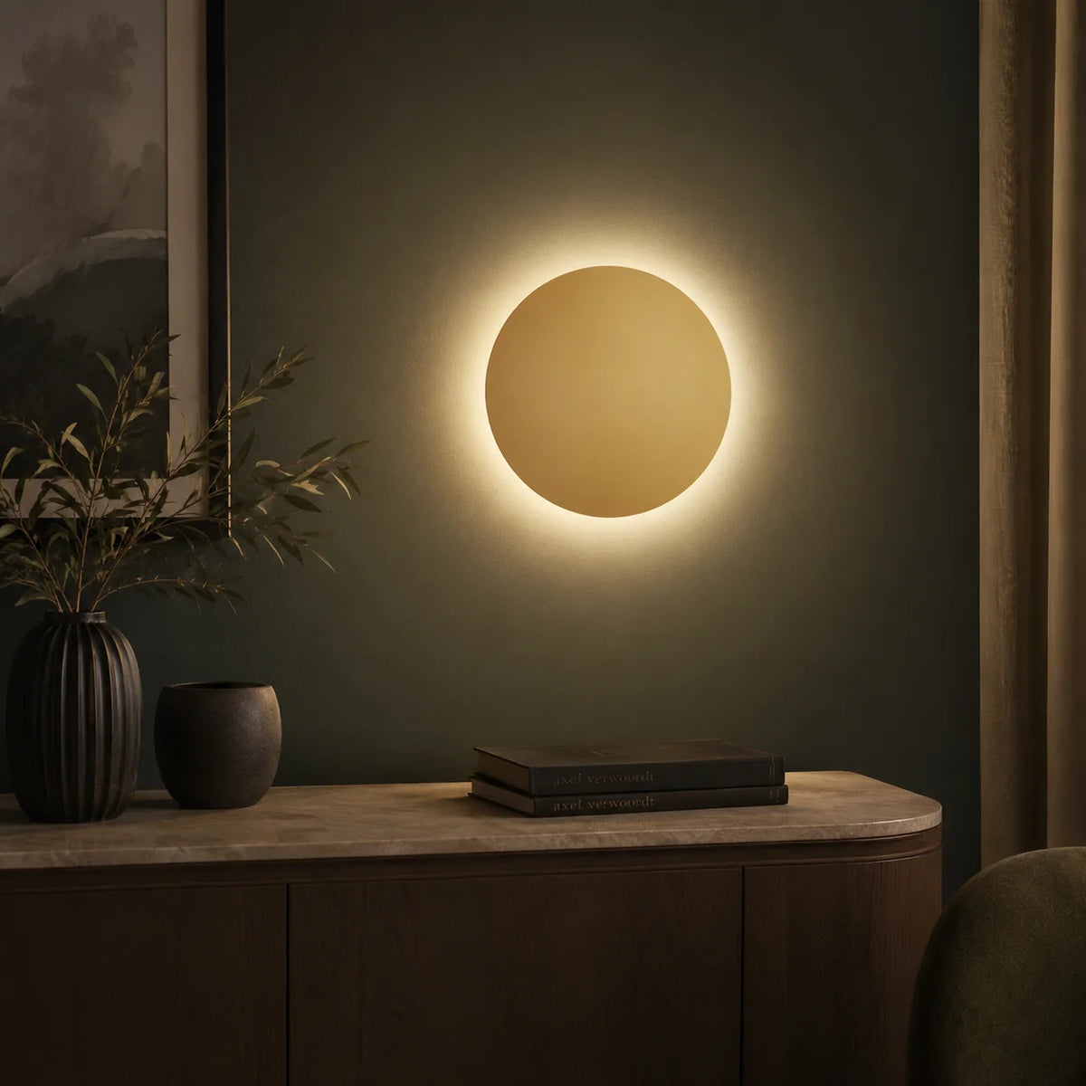 Wall Sconce Recessed LED Halo Warm White Aluminum