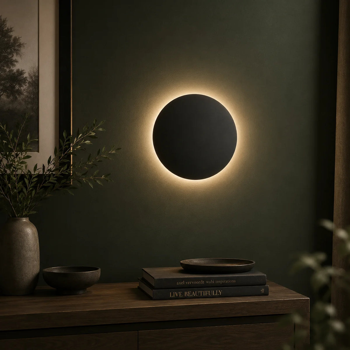 Wall Sconce Recessed LED Halo Warm White Aluminum