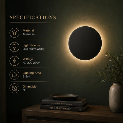 Wall Sconce Recessed LED Halo Warm White Aluminum
