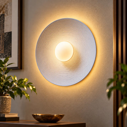 Wall Sconce Sand-Textured Resin Indirect Light