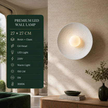 Wall Sconce Sand-Textured Resin Indirect Light
