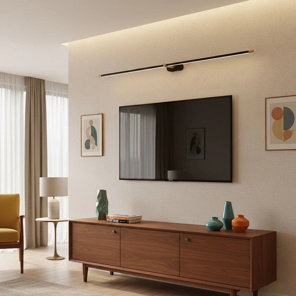 Wall Sconce Slim Linear USB Rechargeable Three Color Temperatures
