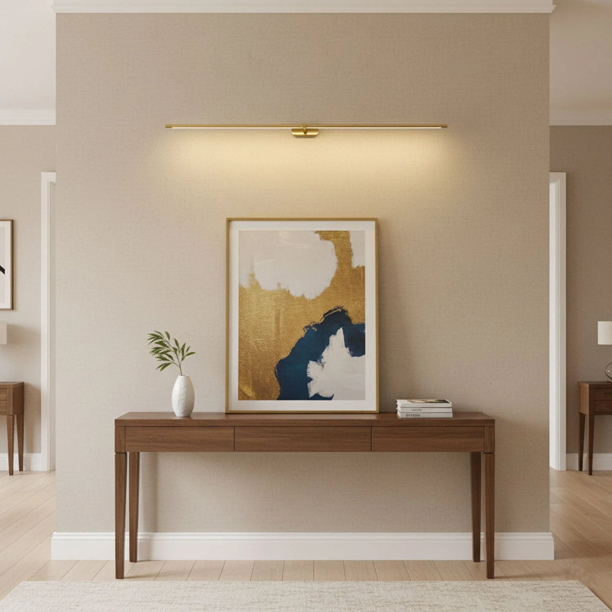 Wall Sconce Slim Linear USB Rechargeable Three Color Temperatures
