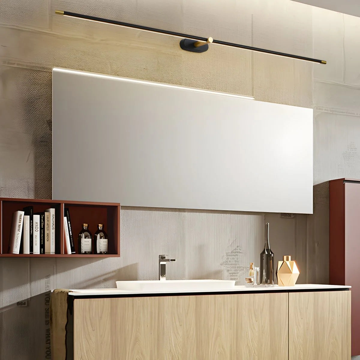 Wall Sconce Slim Linear USB Rechargeable Three Color Temperatures