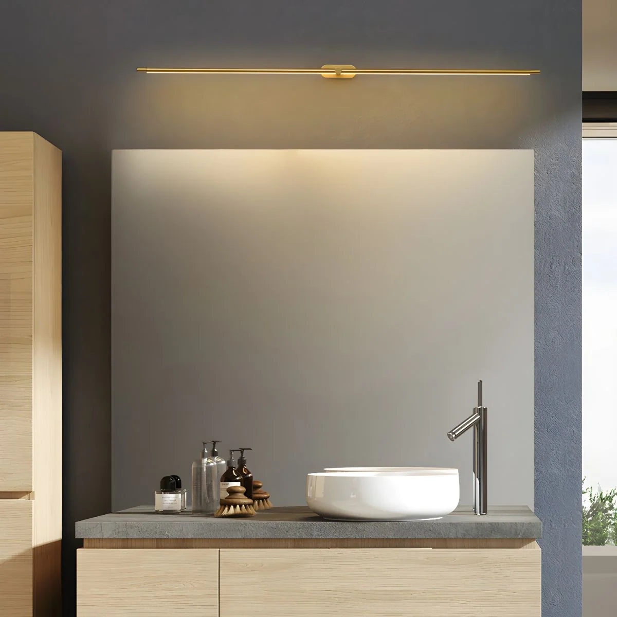 Wall Sconce Slim Linear USB Rechargeable Three Color Temperatures