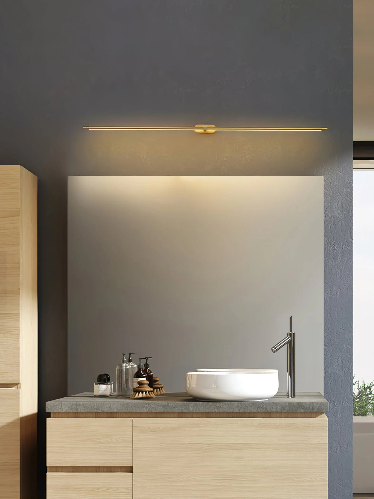 Wall Sconce Slim Linear USB Rechargeable Three Color Temperatures