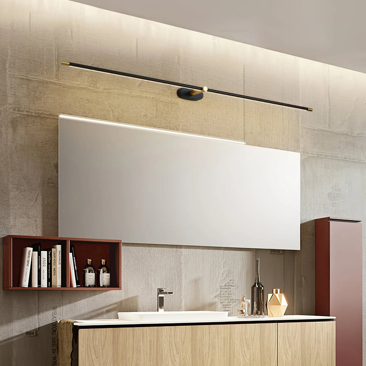 Wall Sconce Slim Linear USB Rechargeable Three Color Temperatures