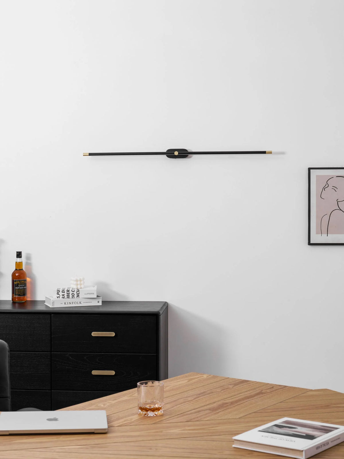 Wall Sconce Slim Linear USB Rechargeable Three Color Temperatures