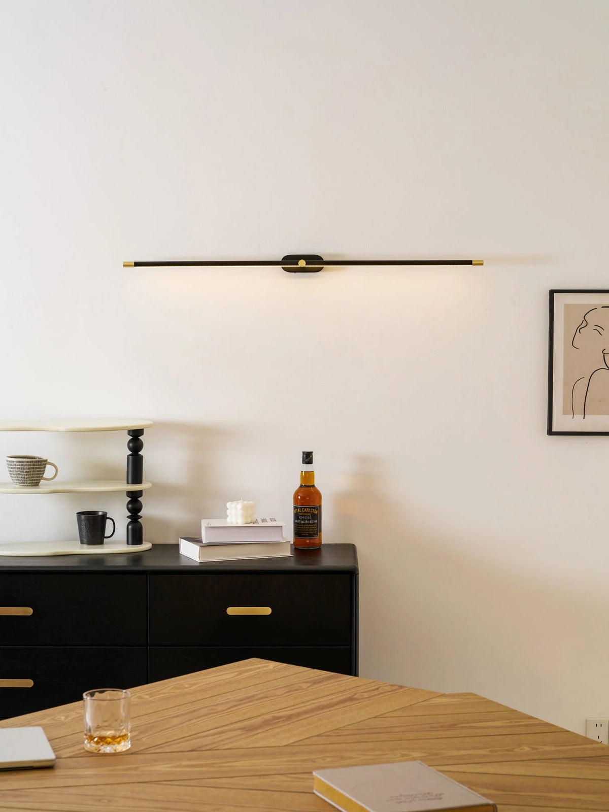 Wall Sconce Slim Linear USB Rechargeable Three Color Temperatures