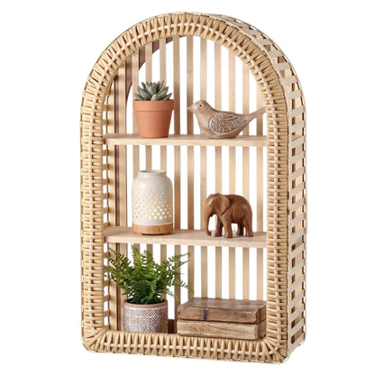 Wall Shelf Circular Bamboo Space-Saving