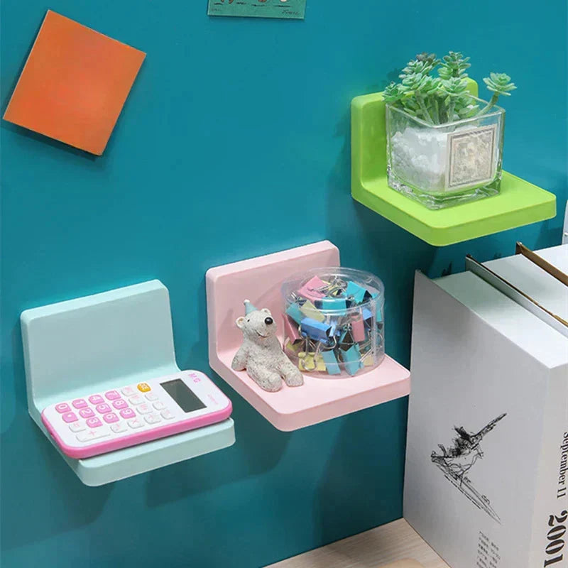 Wall Shelf Self-Adhesive Water-Resistant Plastic