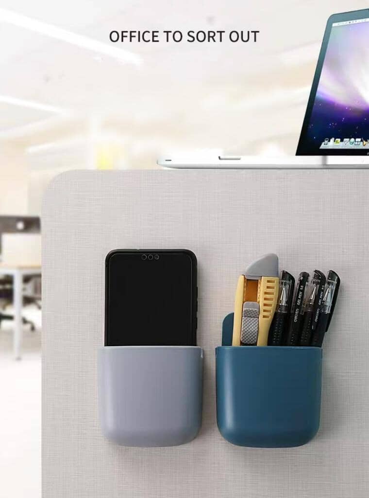 Wall Storage Organizer Self-Adhesive No-Drill Set of 4