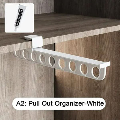 Wardrobe Pull-Out Rack Smooth-Gliding Space-Saving Clothing Storage